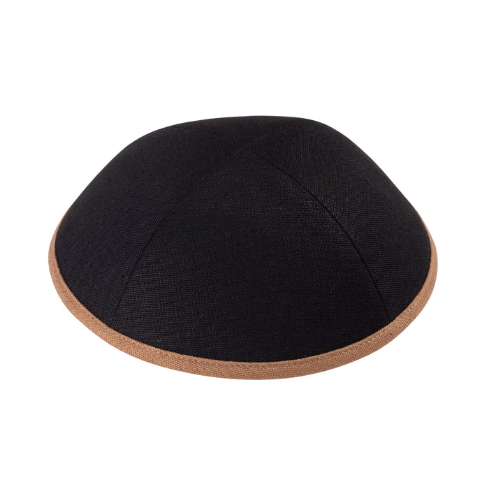 Black Linen Kippah - iKippah by Judaica Square