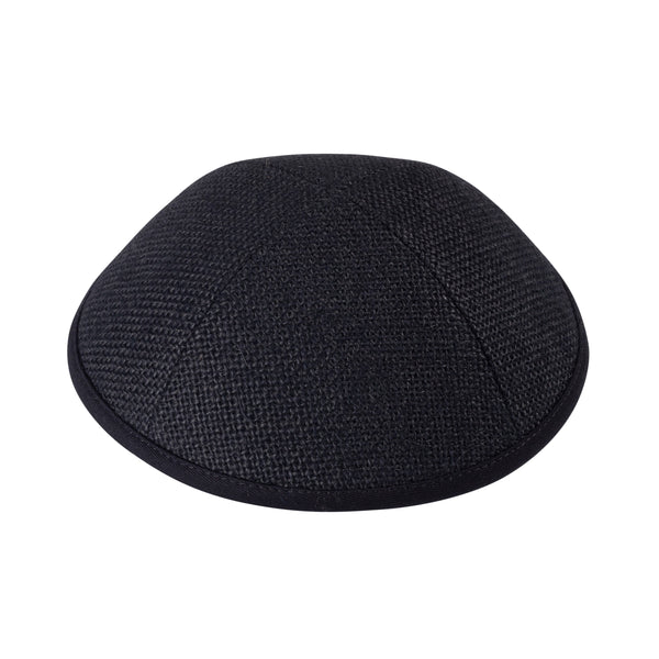 Black Burlap Kippah - iKippah by Judaica Square