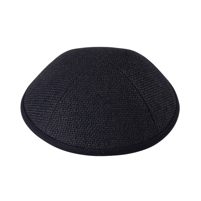Black Burlap Kippah - iKippah by Judaica Square
