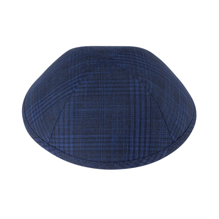 Sketch Plaid Kippah – Blue Suiting Yarmulke