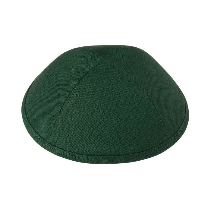 Green Linen Kippah - iKippah by Judaica Square