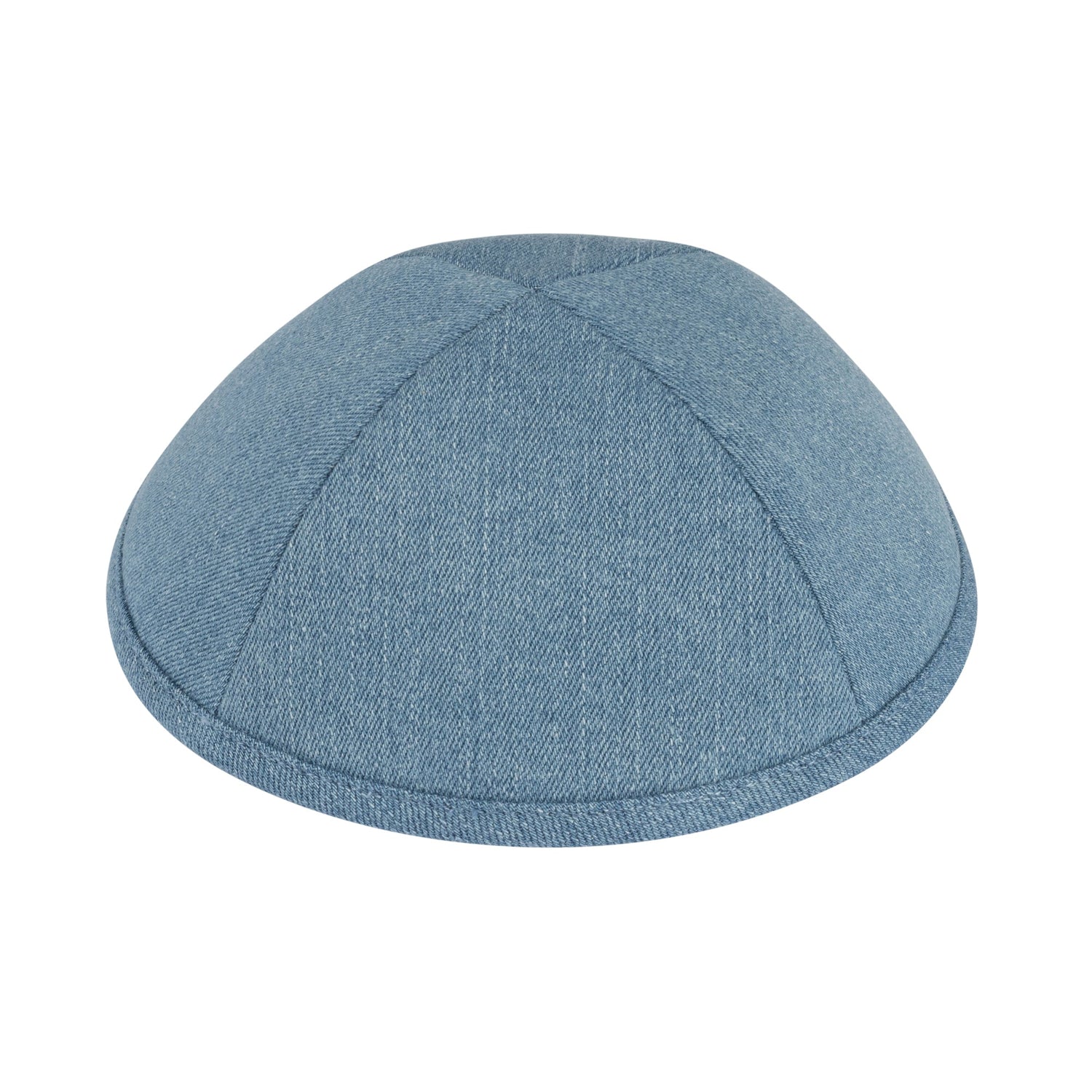 Close-up of Denim Kippah lining and stitching