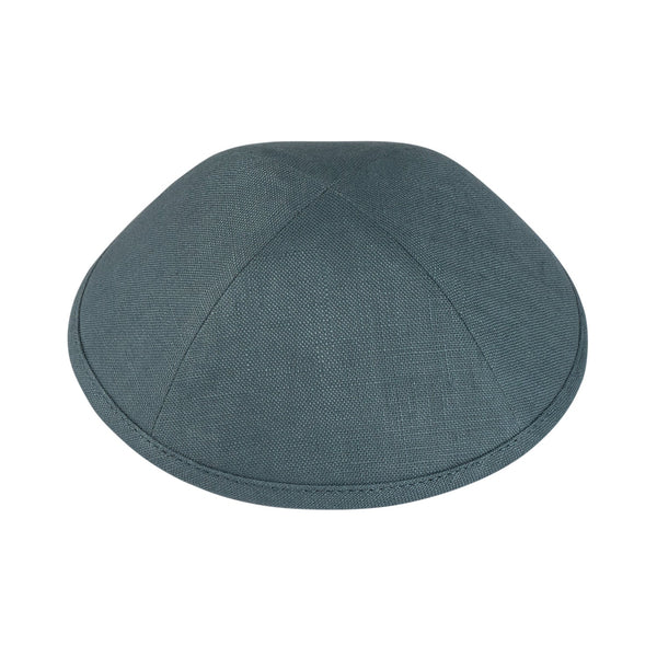 Blue Linen Kippah - iKippah by Judaica Square