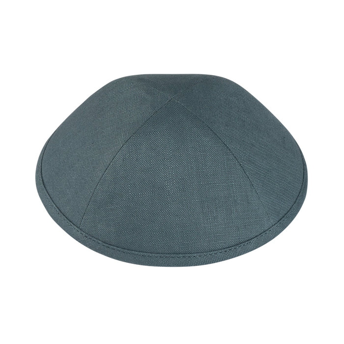 Blue Linen Kippah - iKippah by Judaica Square