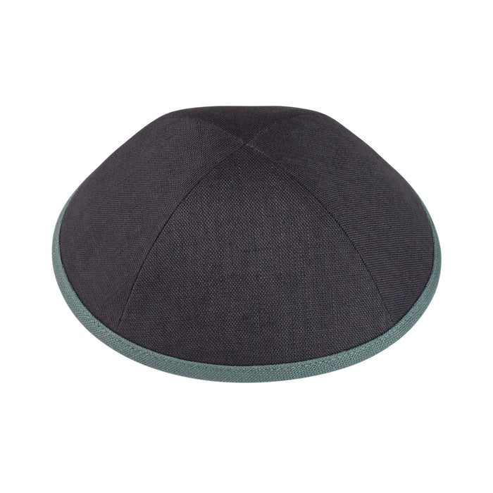Green Linen Kippah - iKippah by Judaica Square