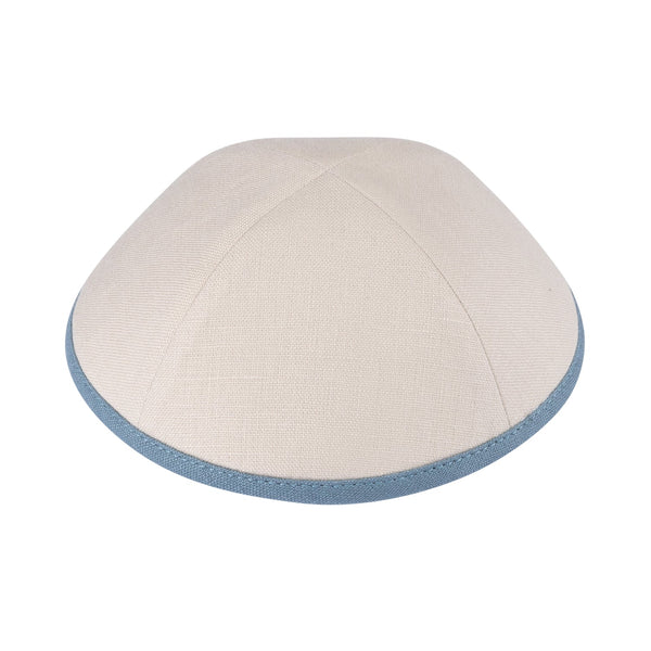 Beige Linen Kippah - iKippah by Judaica Square