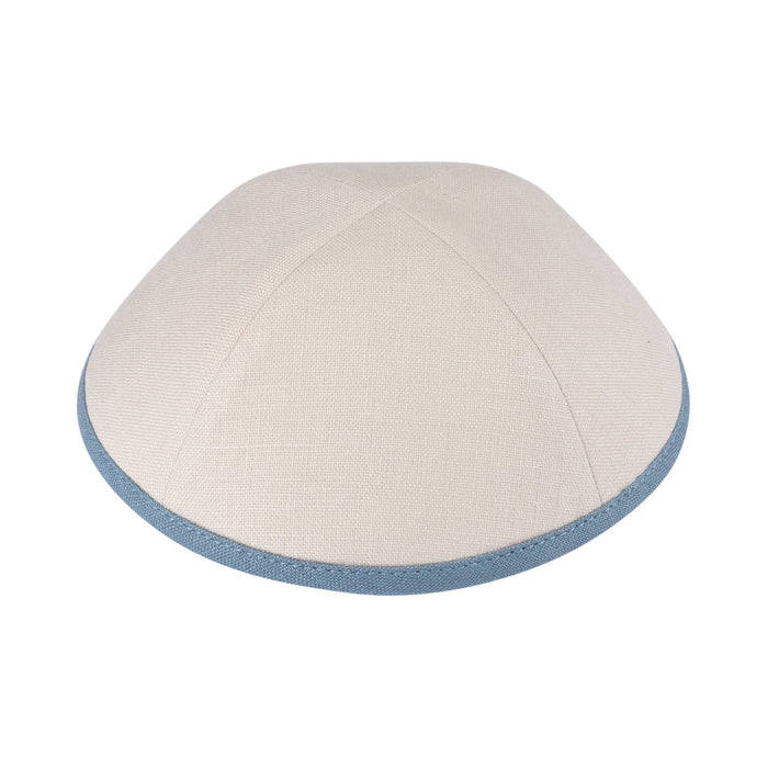 Beige Linen Kippah - iKippah by Judaica Square