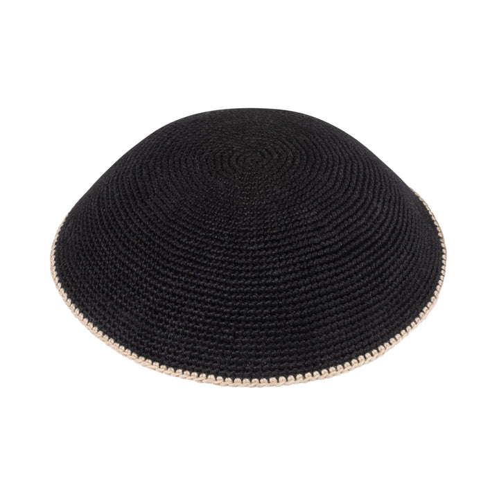 Knit Kippah – Colored Rim Yarmulke