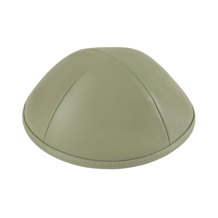 Sage Leather Kippah for Shabbos - iKippah by Judaica Square