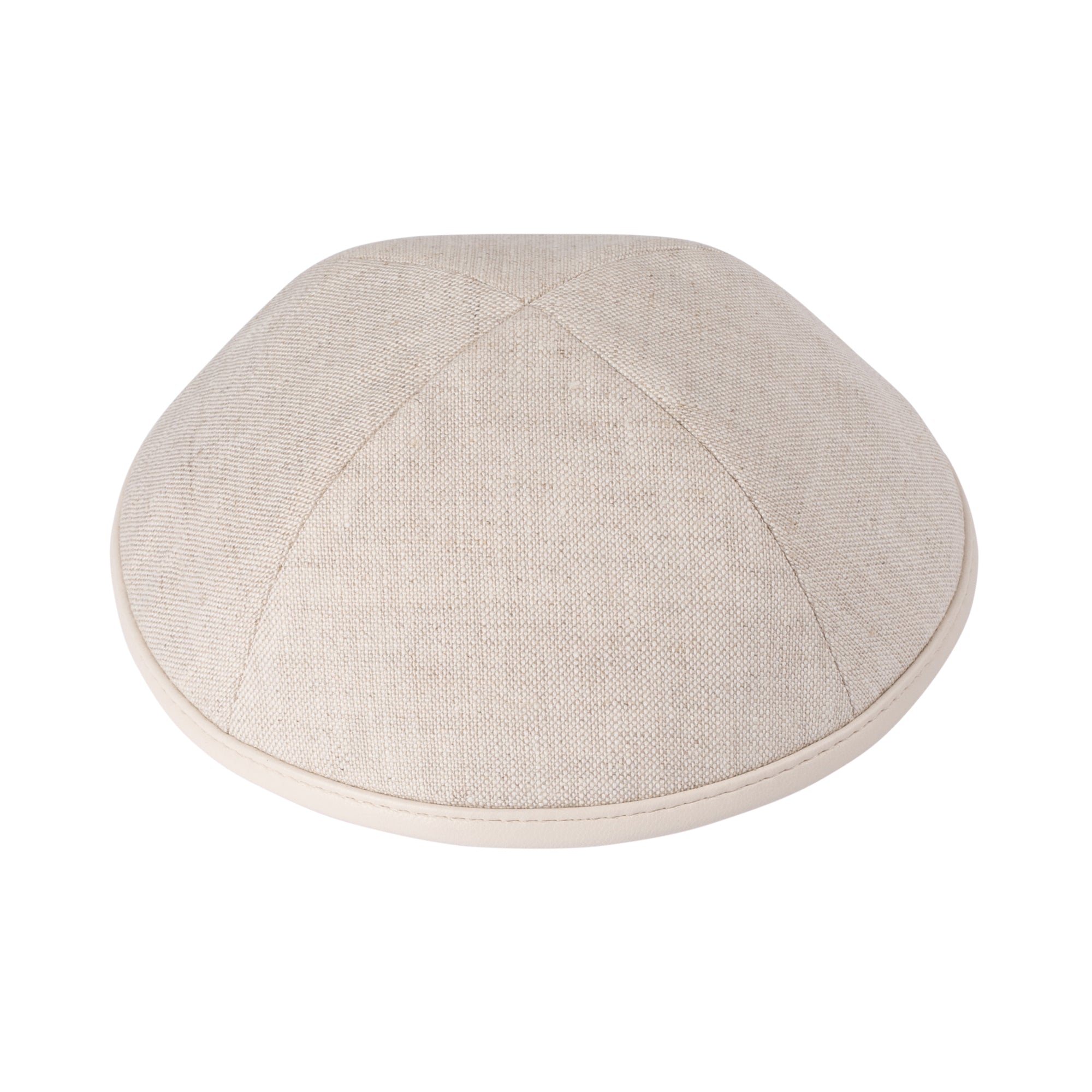 Tan Linen Kippah - iKippah by Judaica Square