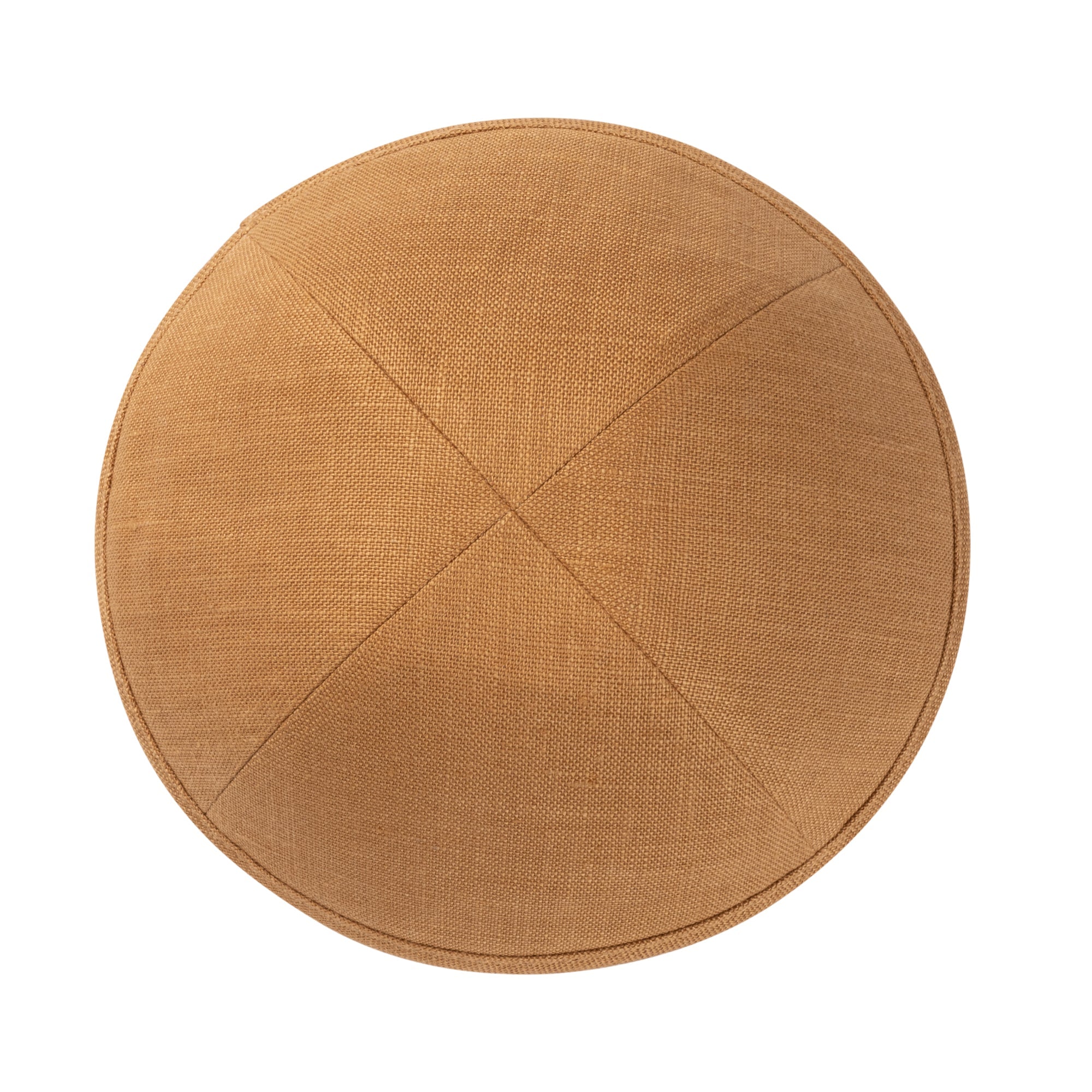 Linen Kippah - side view showing six-panel design