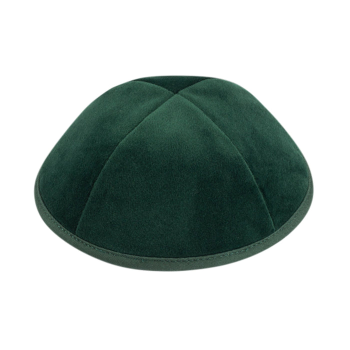 Green Velvet Kippah for Bar Mitzvah - iKippah by Judaica Square