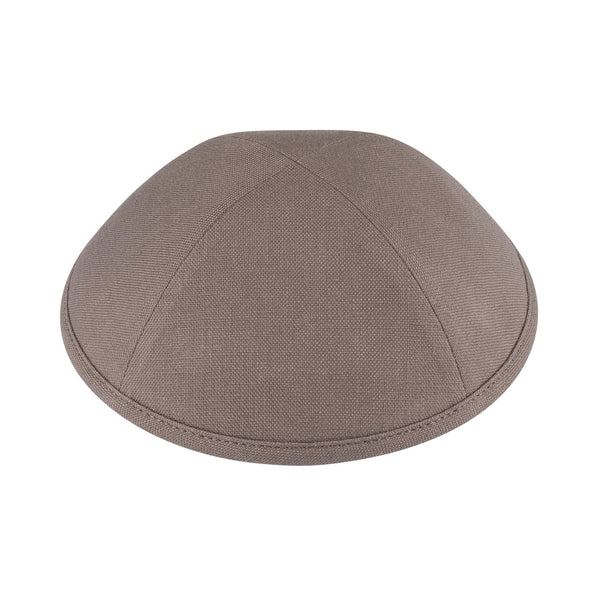 Gray Linen Kippah - iKippah by Judaica Square