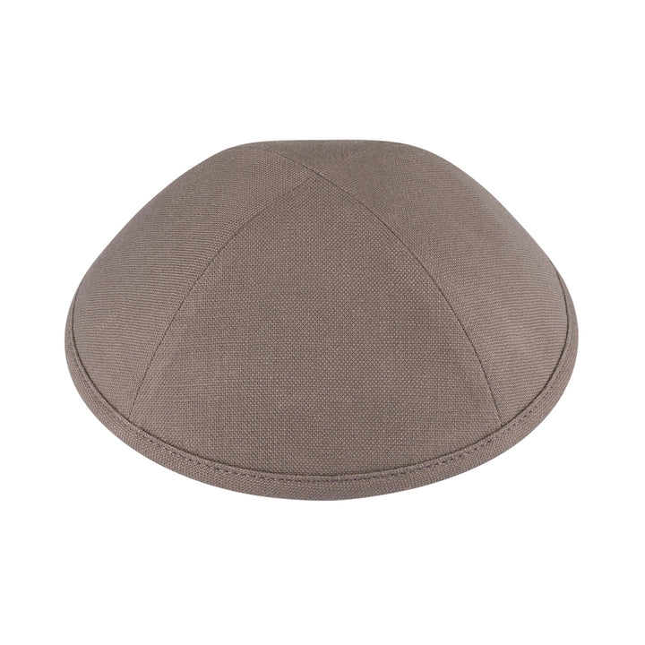 Earth Kippah – Gray Linen Yarmulke