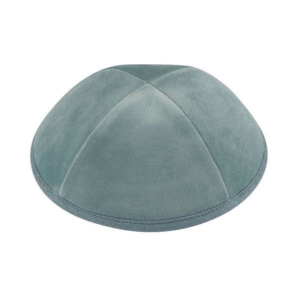 Green Velvet Kippah for Bar Mitzvah - iKippah by Judaica Square