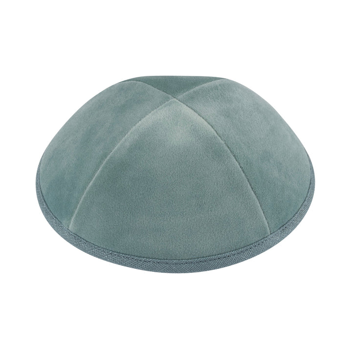 Sea Kippah – Green Velvet Yarmulke