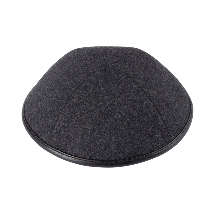 Wool Kippah / Yarmulke – Leather Rim Styles