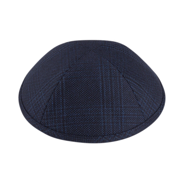 Plaid Kippah – Blue Black Suiting Yarmulke