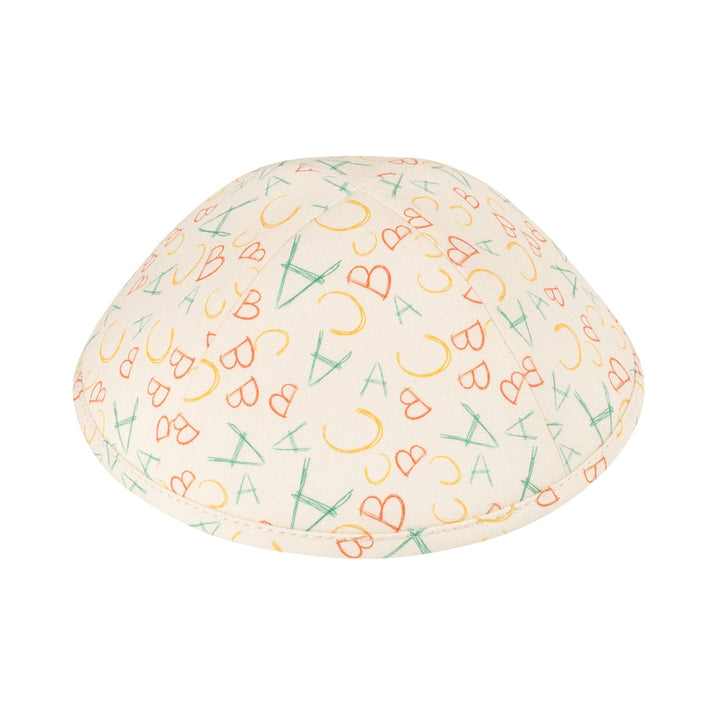 Scattered ABC Cotton Kippah / Yarmulke
