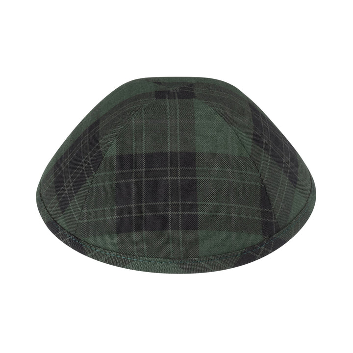 Plaid Kippah – Green Black Suiting Yarmulke