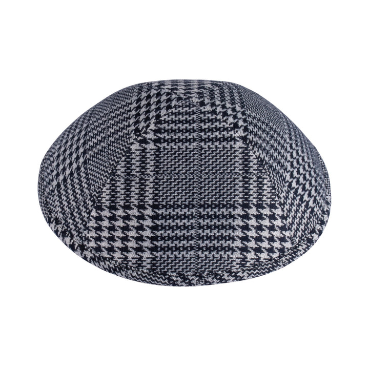 Houndstooth Kippah – Navy White Yarmulke