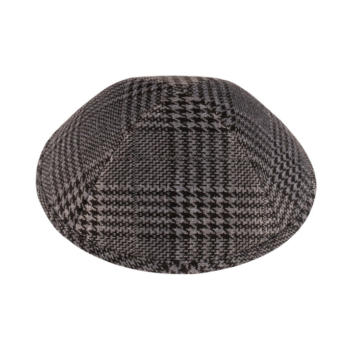 Houndstooth Kippah – Black Gray Yarmulke