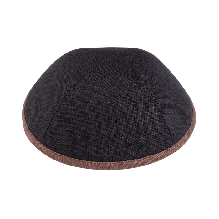 Black Linen Kippah - iKippah by Judaica Square
