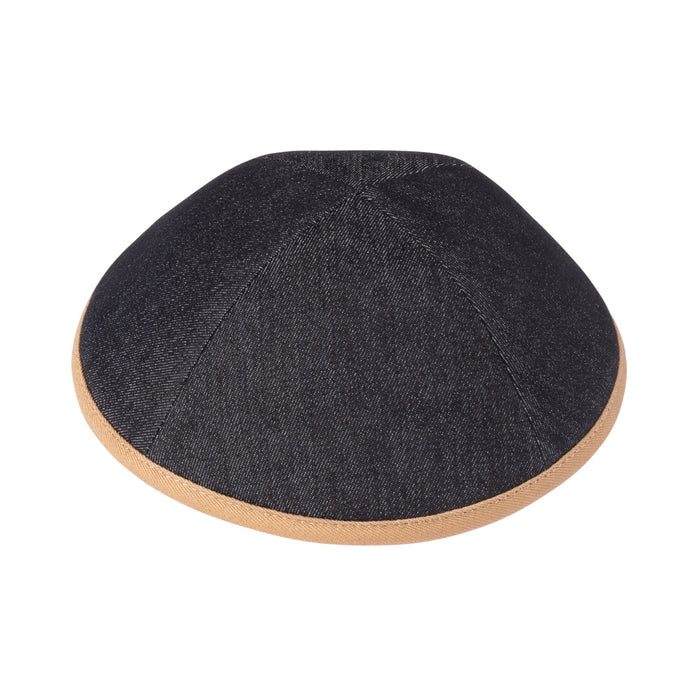 Tan Denim Kippah for Boys - iKippah by Judaica Square