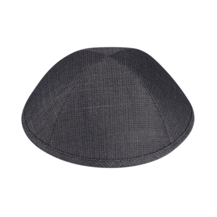 Interlaced Kippah – Black Gray Suiting Yarmulke