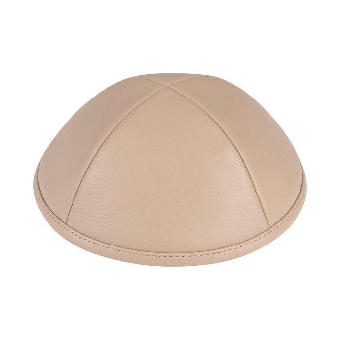 Taupe Leather Kippah for Shabbos - iKippah by Judaica Square