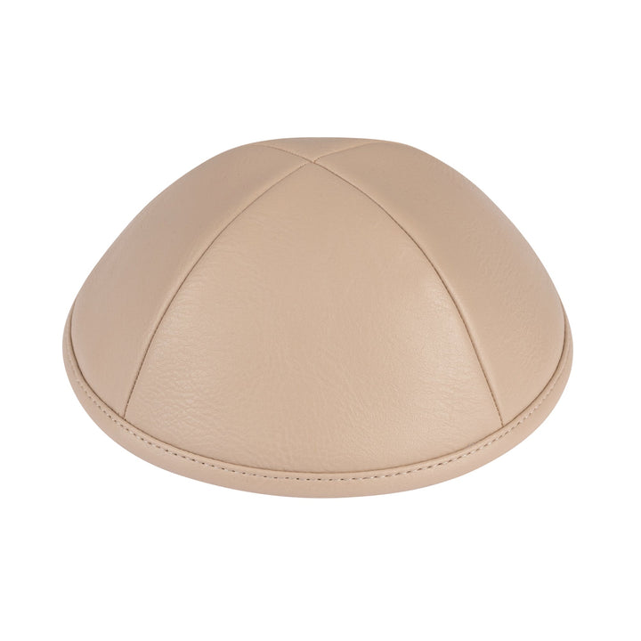 Taupe Kippah – Leather Yarmulke