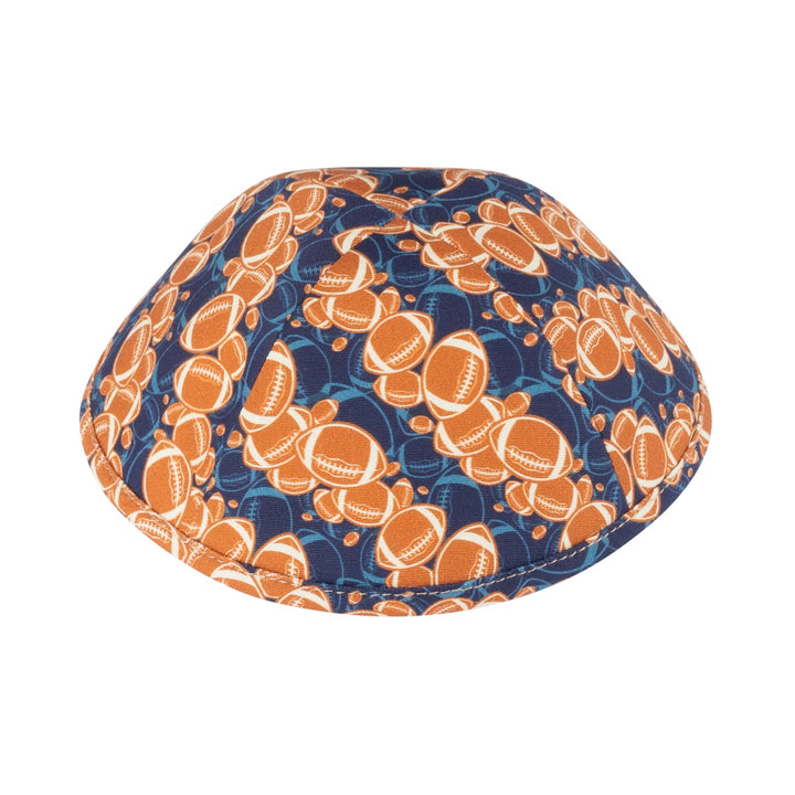 Boys Football Kippah – Navy Touchdown Yarmulke