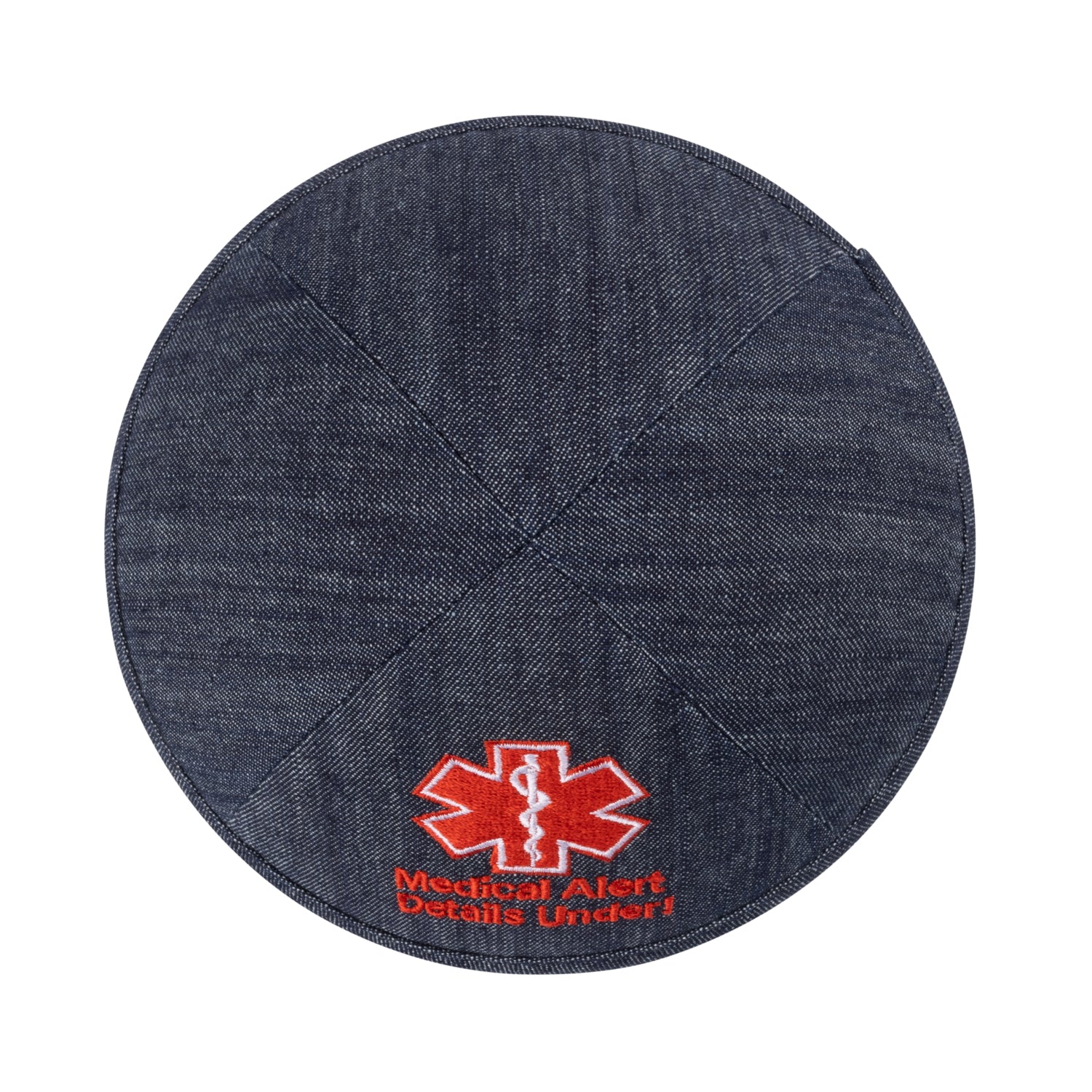 Yarmulka Kippah - side view showing six-panel design
