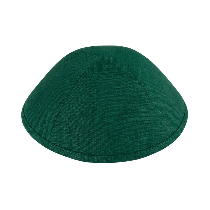 Green Linen Kippah / Yarmulke