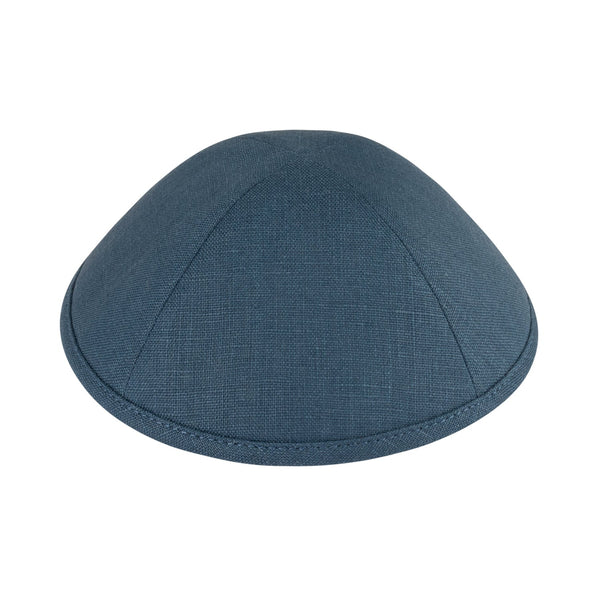 Blue Linen Kippah - iKippah by Judaica Square