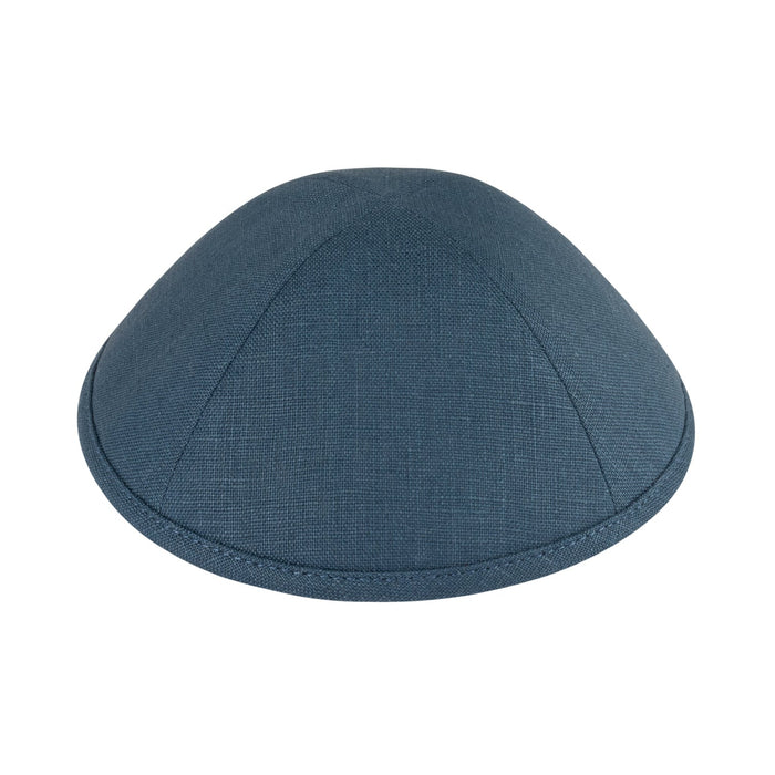 Blue Linen Kippah - iKippah by Judaica Square