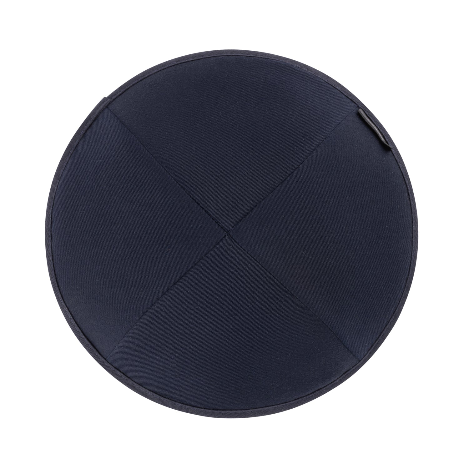 Close-up of Navy Cotton Kippah lining and stitching