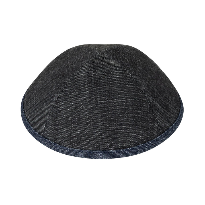 Black Denim Kippah – Navy Denim Rim Yarmulke