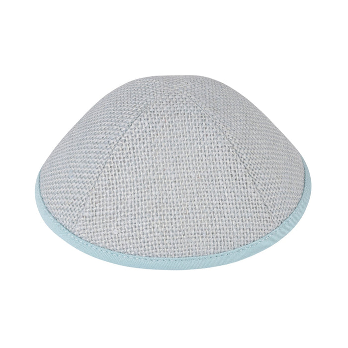 Blue Burlap Kippah - iKippah by Judaica Square