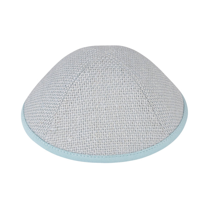 Light Blue Burlap Kippah / Yarmulke