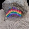 Rainbow Jewnicorn unicorn ornament painted on wood with beads | Judaica Square Lakewood