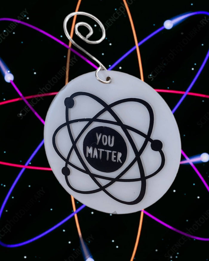 Clear acrylic ornaments lettered with encouraging vinyl sayings | Judaica Square Lakewood