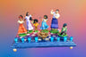 Encanto menorah — repurposed Disney figurines with glitter paint on a choice of base | Judaica Square Lakewood