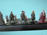 Harry Potter Collector Menorah — nine wizard figures on a long wood plaque | Judaica Square Lakewood