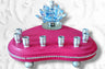 Personalized crystal lily menorah — spinning lily, rhinestones and custom name detail | Judaica Square Lakewood