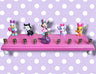 Minnie Mouse and Daisy menorah — repurposed figures with aluminum candle cups | Judaica Square Lakewood