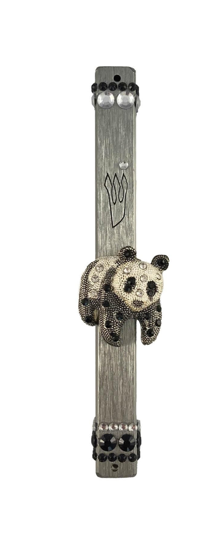 Animal bling mezuzah cases — dachshund, panda, cat and hedgehog jewelry on acrylic cases | Judaica Square Lakewood (view 4)