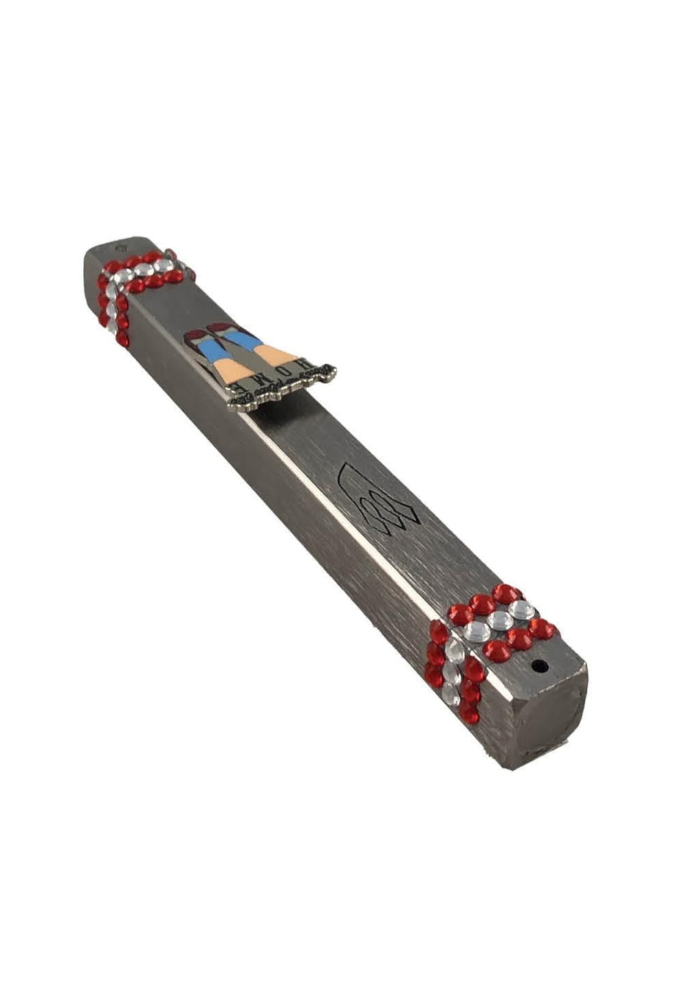 There is No Place Like Home mezuzah case — Wizard of Oz sparkle in three styles | Judaica Square Lakewood (view 3)