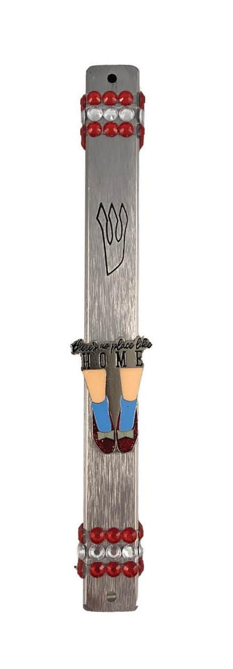 There is No Place Like Home mezuzah case — Wizard of Oz sparkle in three styles | Judaica Square Lakewood (view 2)