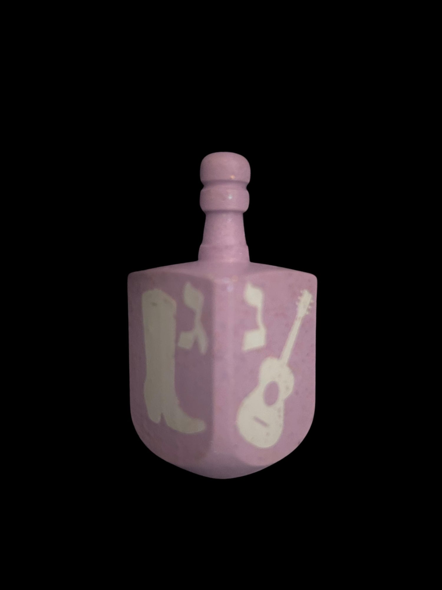 Swiftie Dreidel — purple glitter dreidel with Taylor Swift fan icons | Judaica Square Lakewood (view 4)